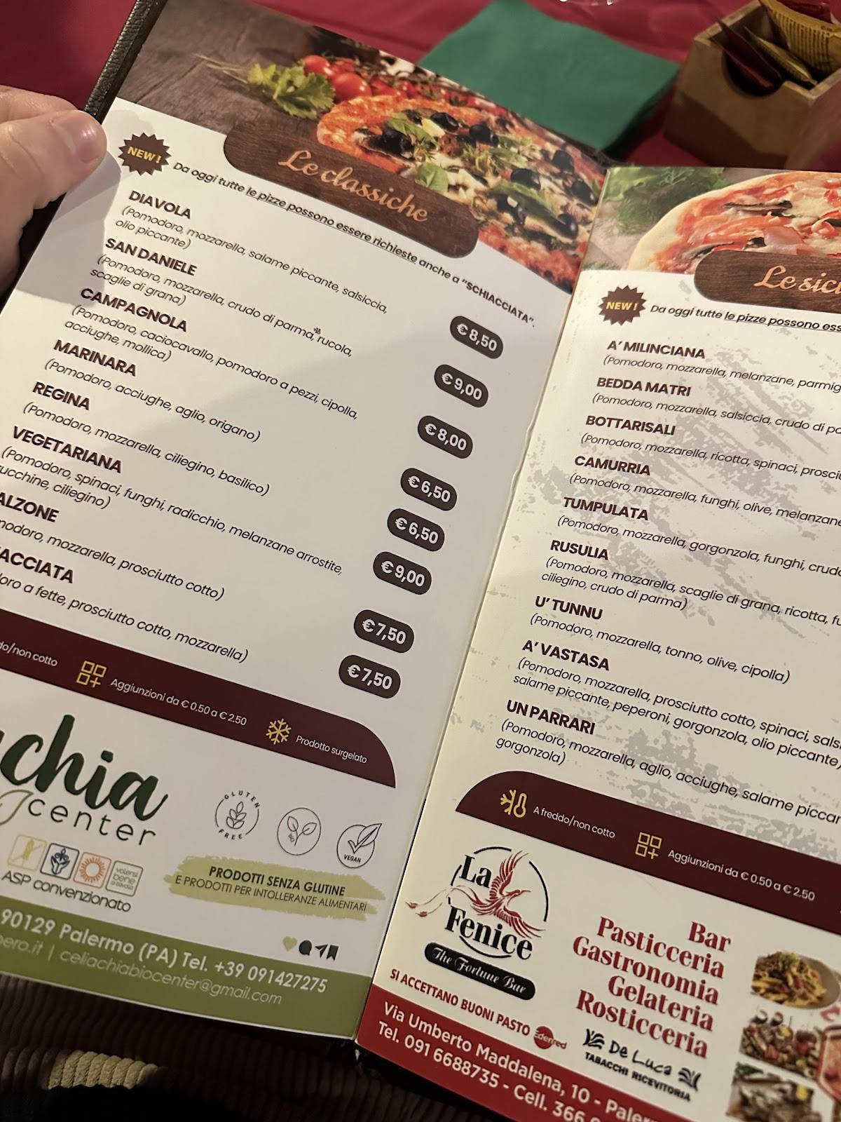 Menu di A’ Maidda Palermo Pizzeria