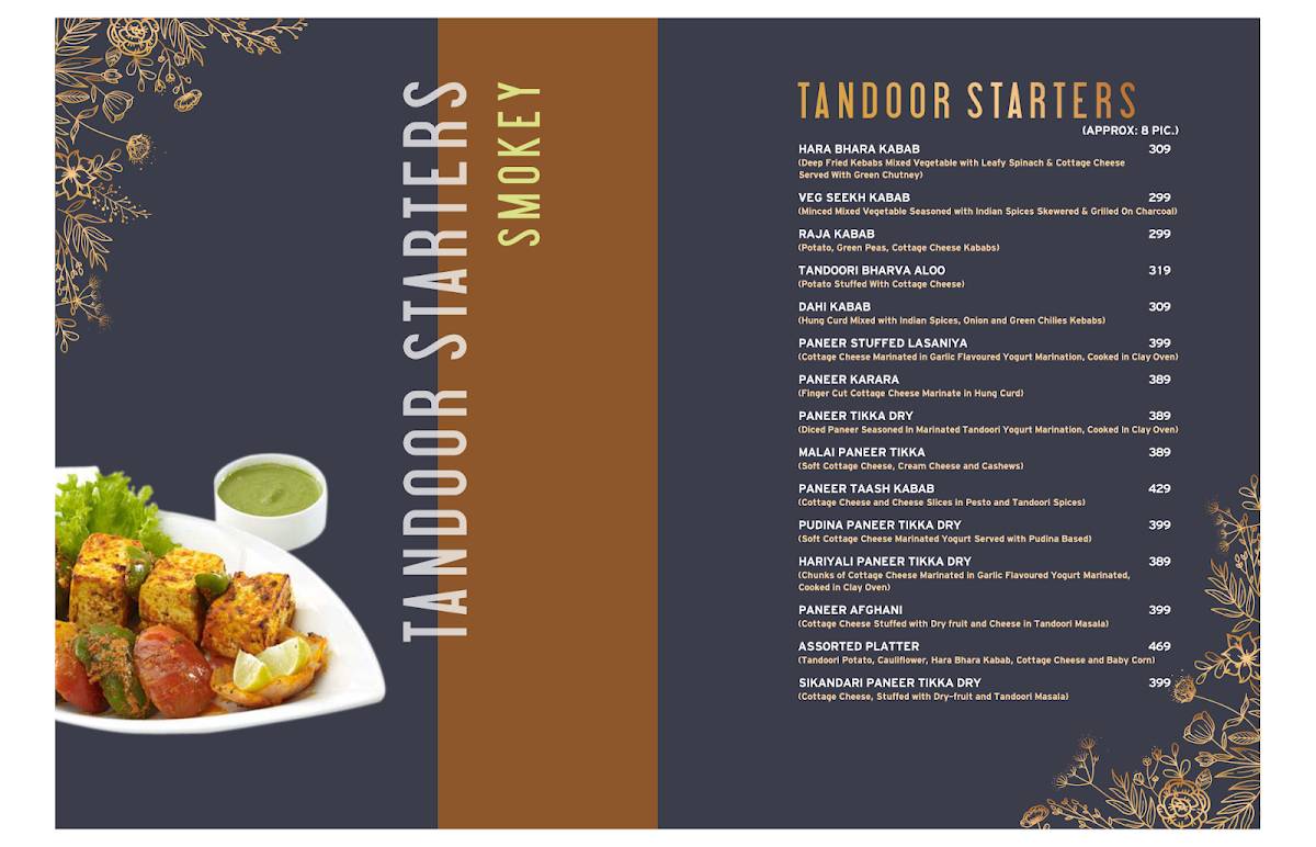 AANGAN GARDEN RESTAURANT menu