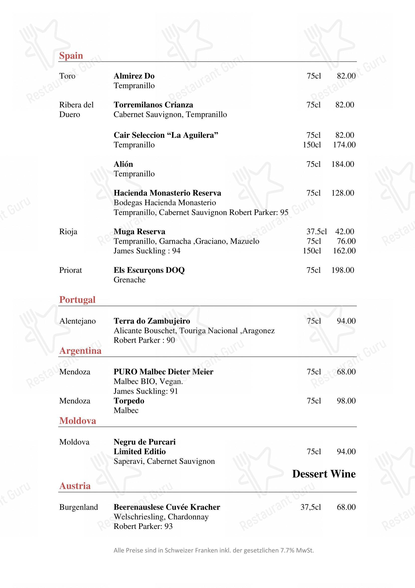 Menu per ANTONS pub & bar