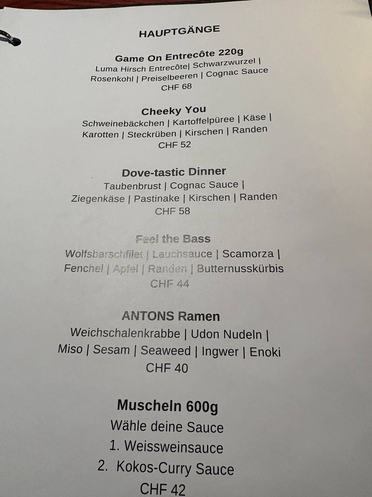 Menu di ANTONS 