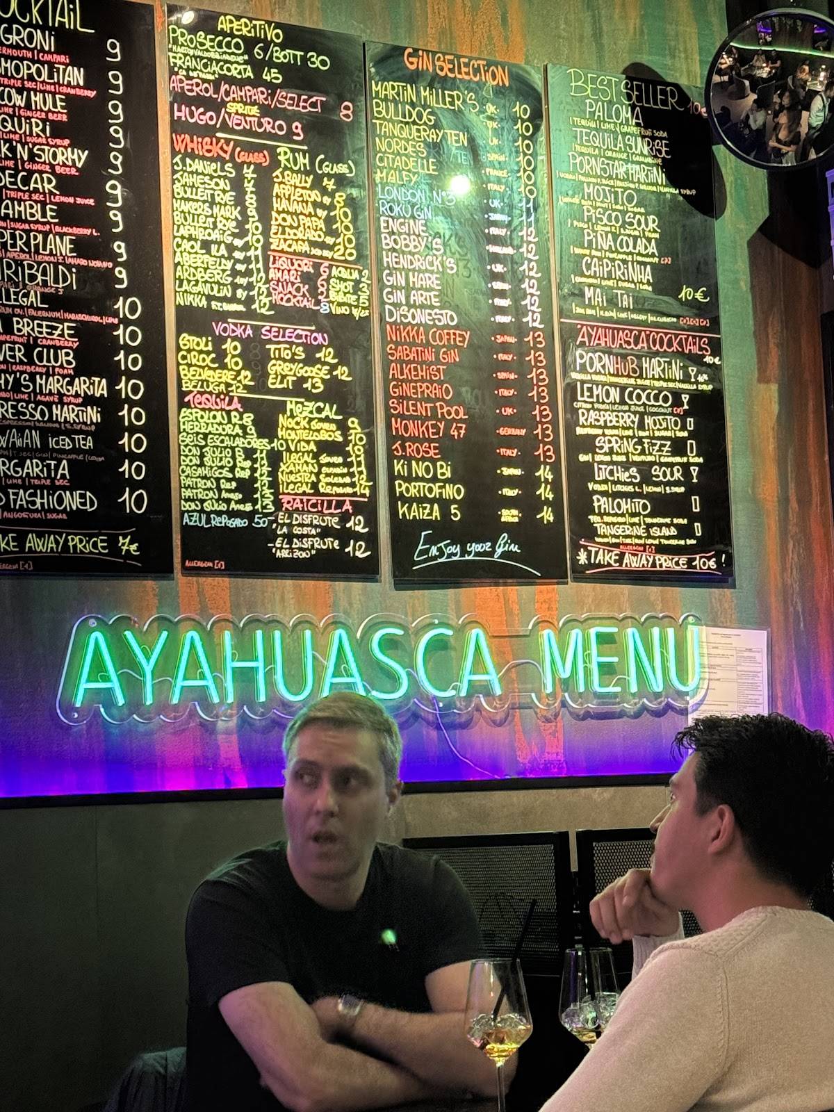 Menu di AYAHUASCA 