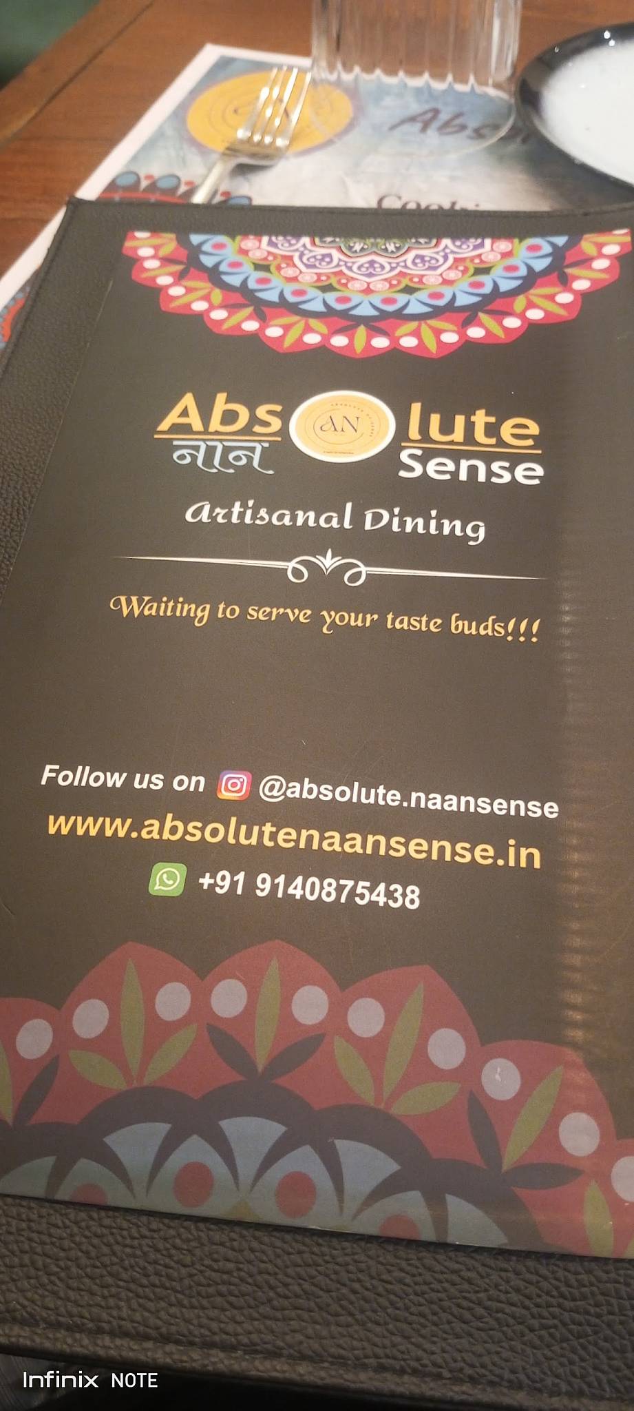Absolute Naansense menu