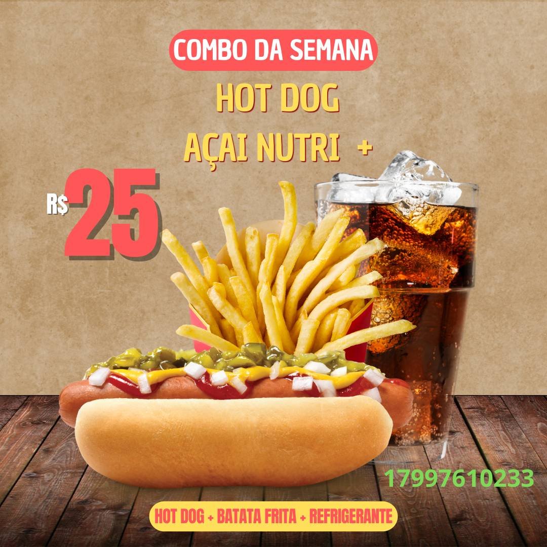 Açaí Nutri Mais cardápio