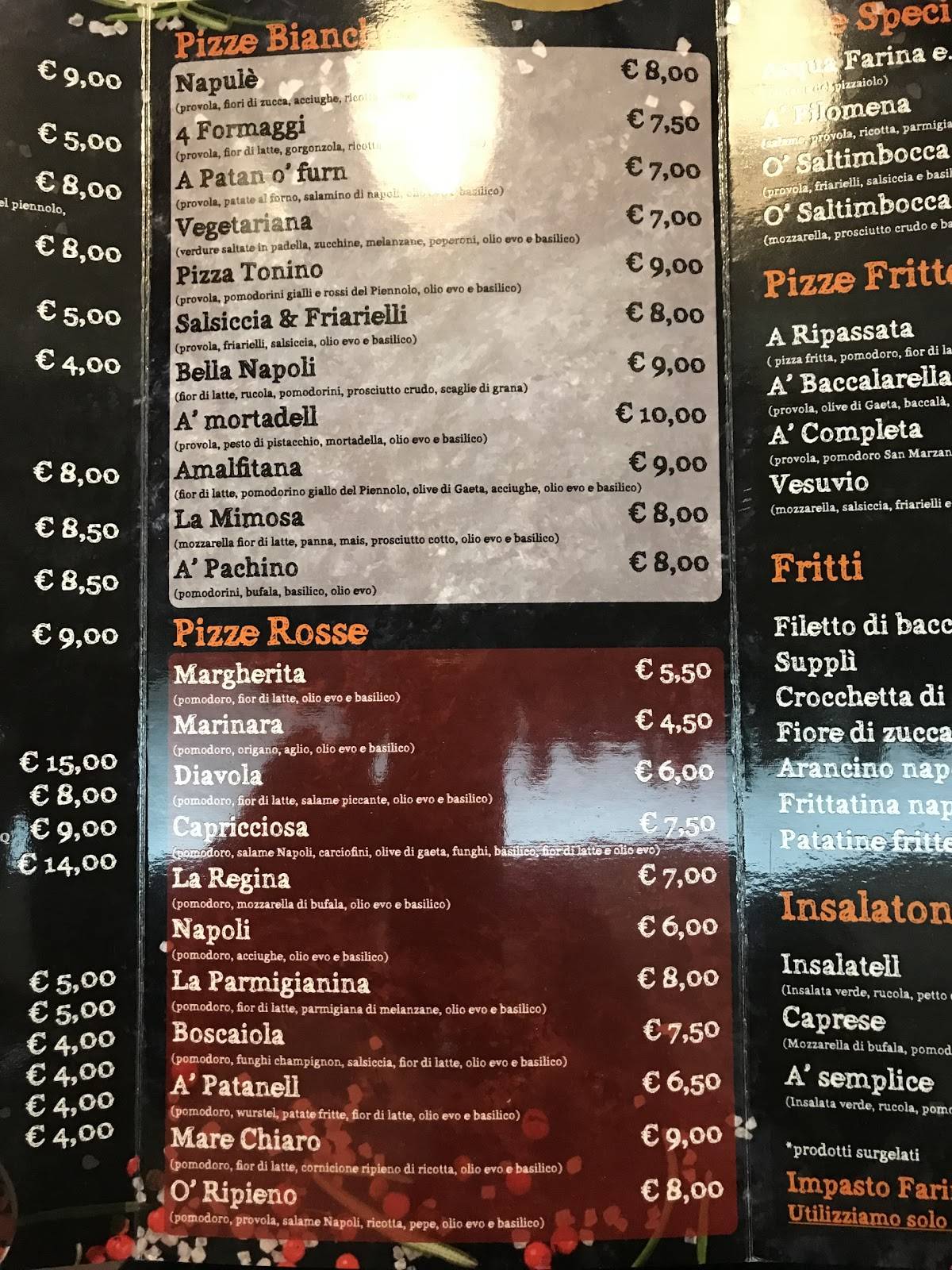 Menu di Acqua Farina e...Fantasia 