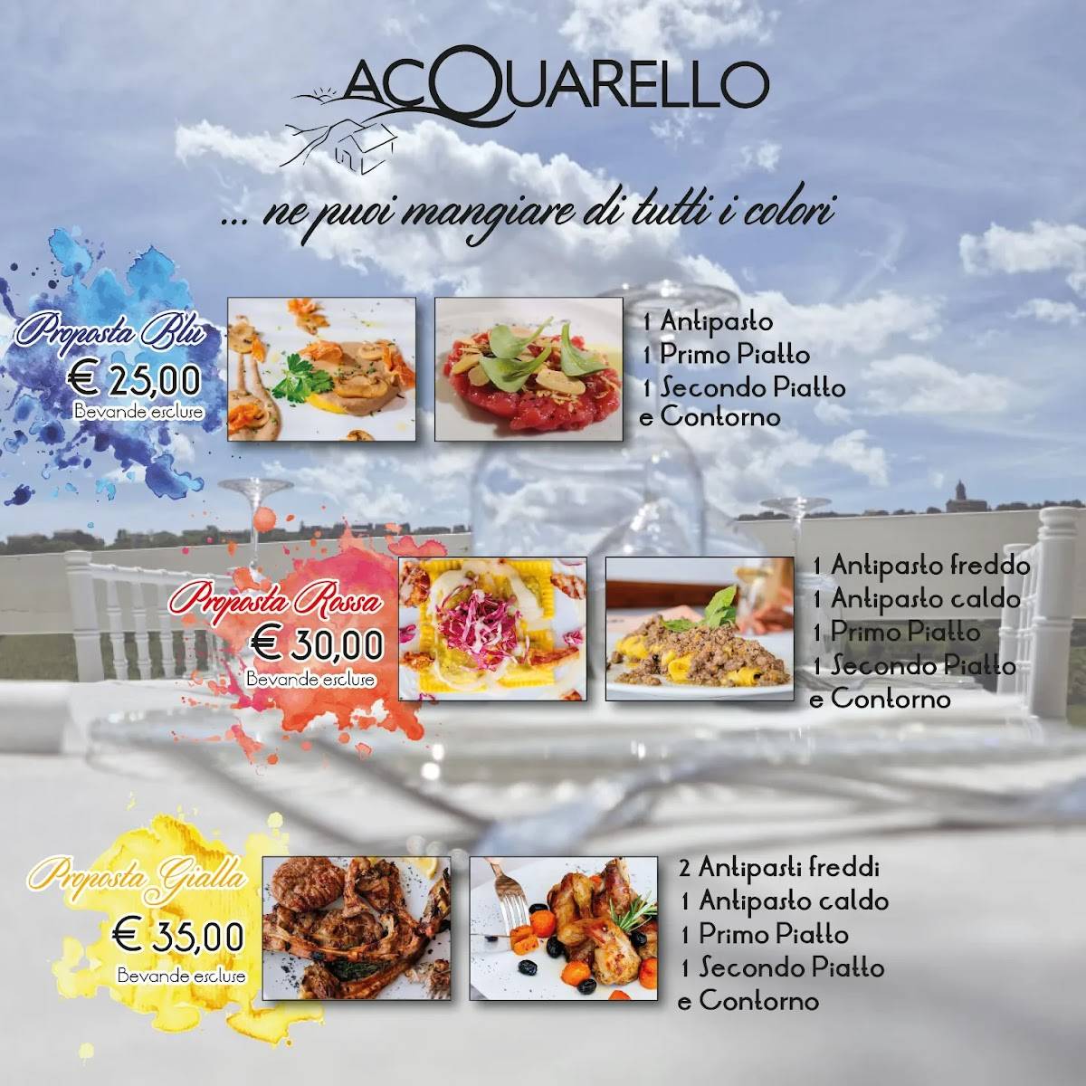 Menu di Acquarello 
