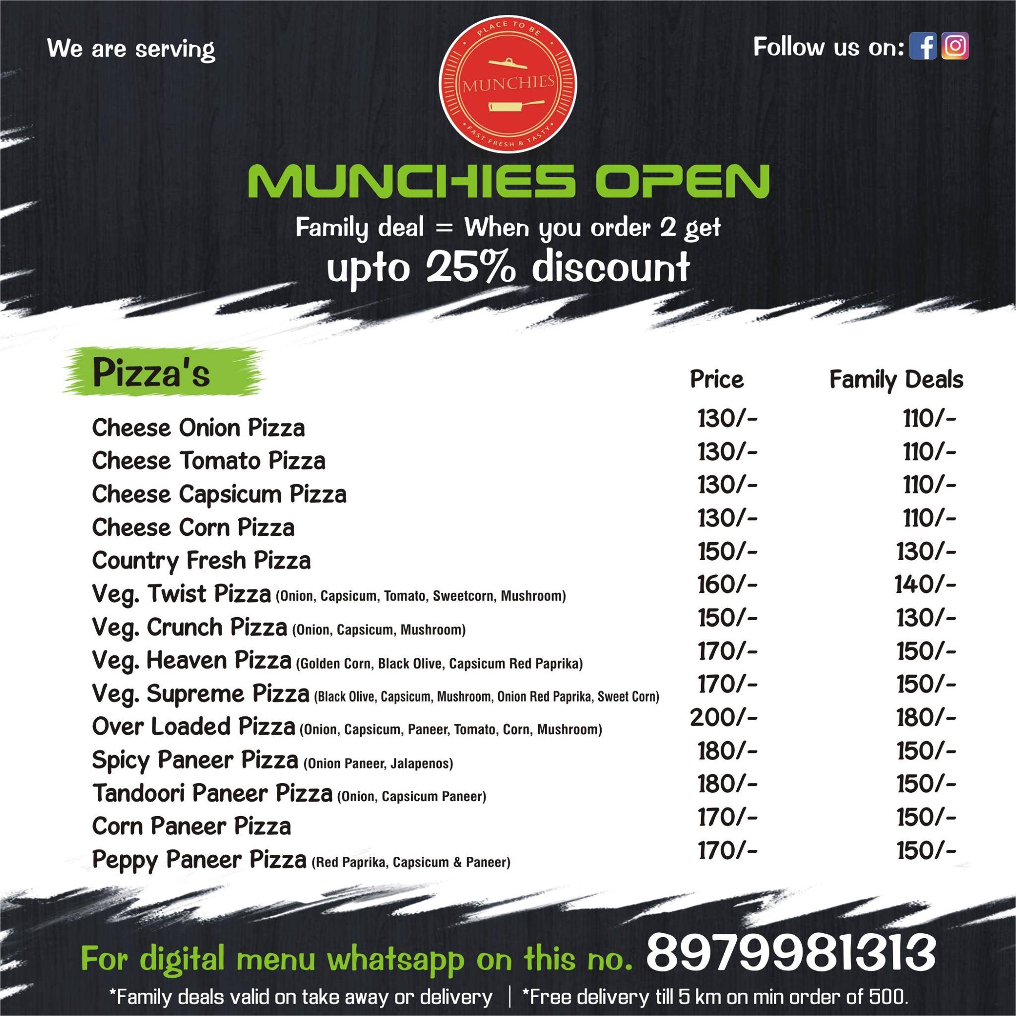 MUNCHIES menu