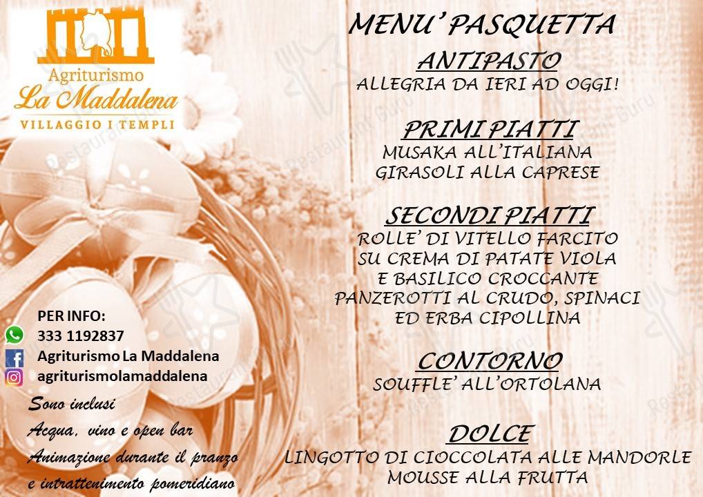Menu di Agriturismo La Maddalena 