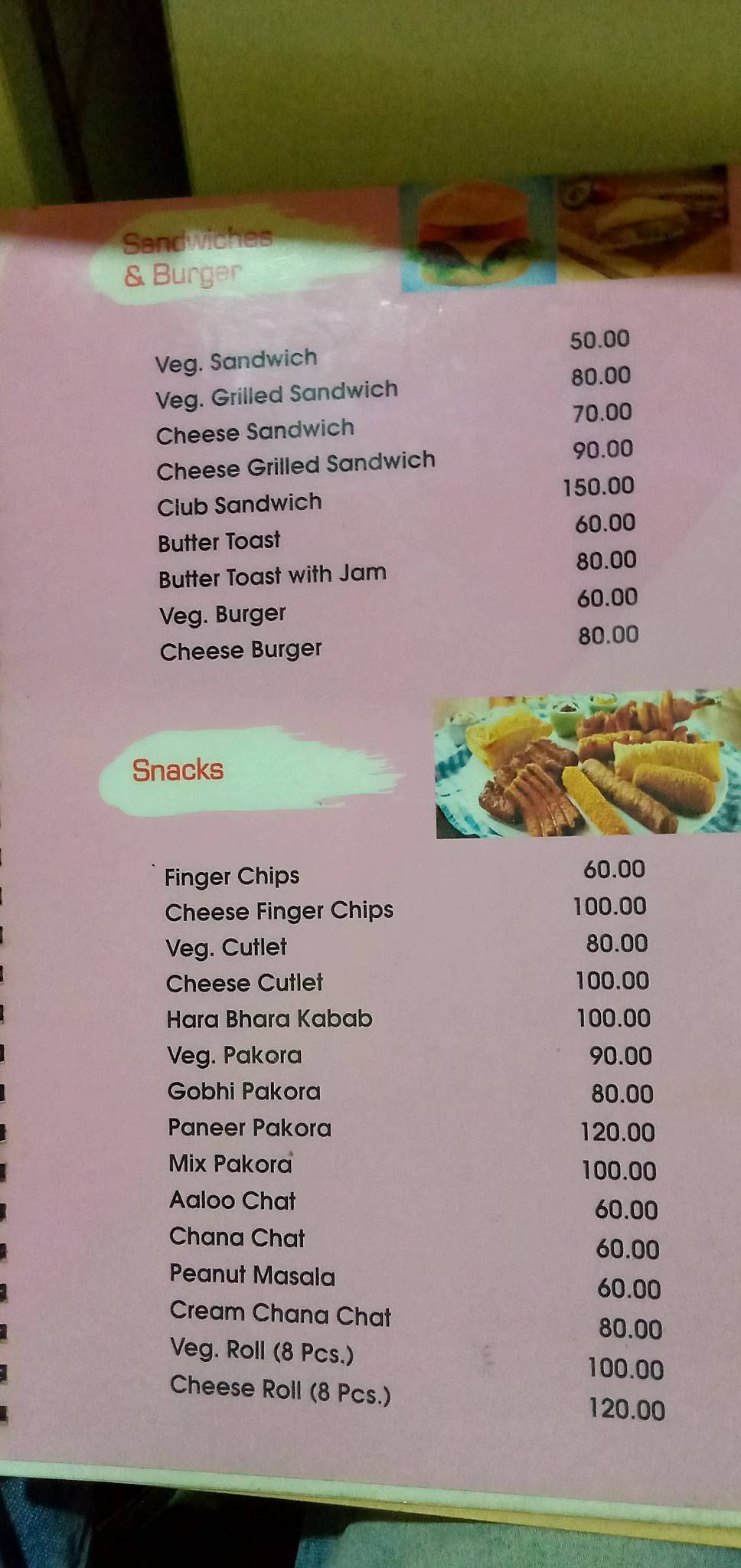 Hotel Midway & Restaurant menu