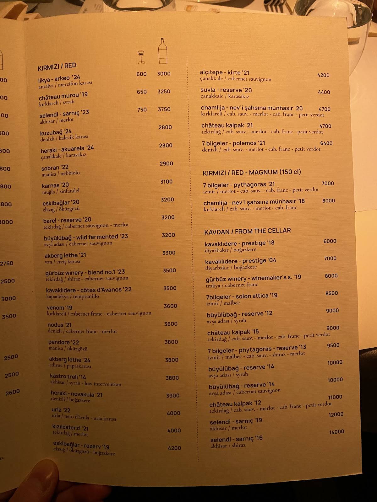 Menu de Aheste