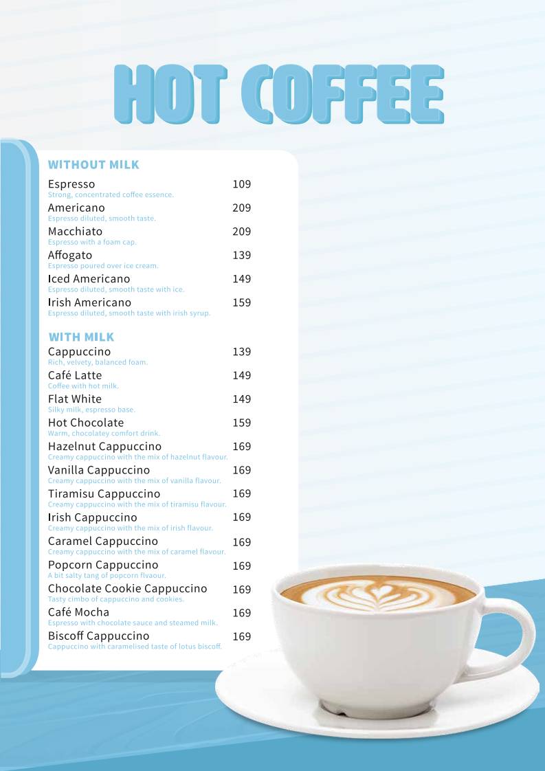 Xero Degrees menu