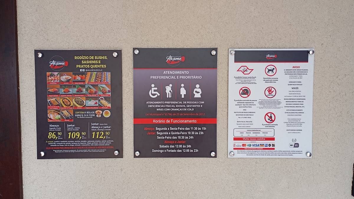 Akame Sushi - São José dos Campos cardápio