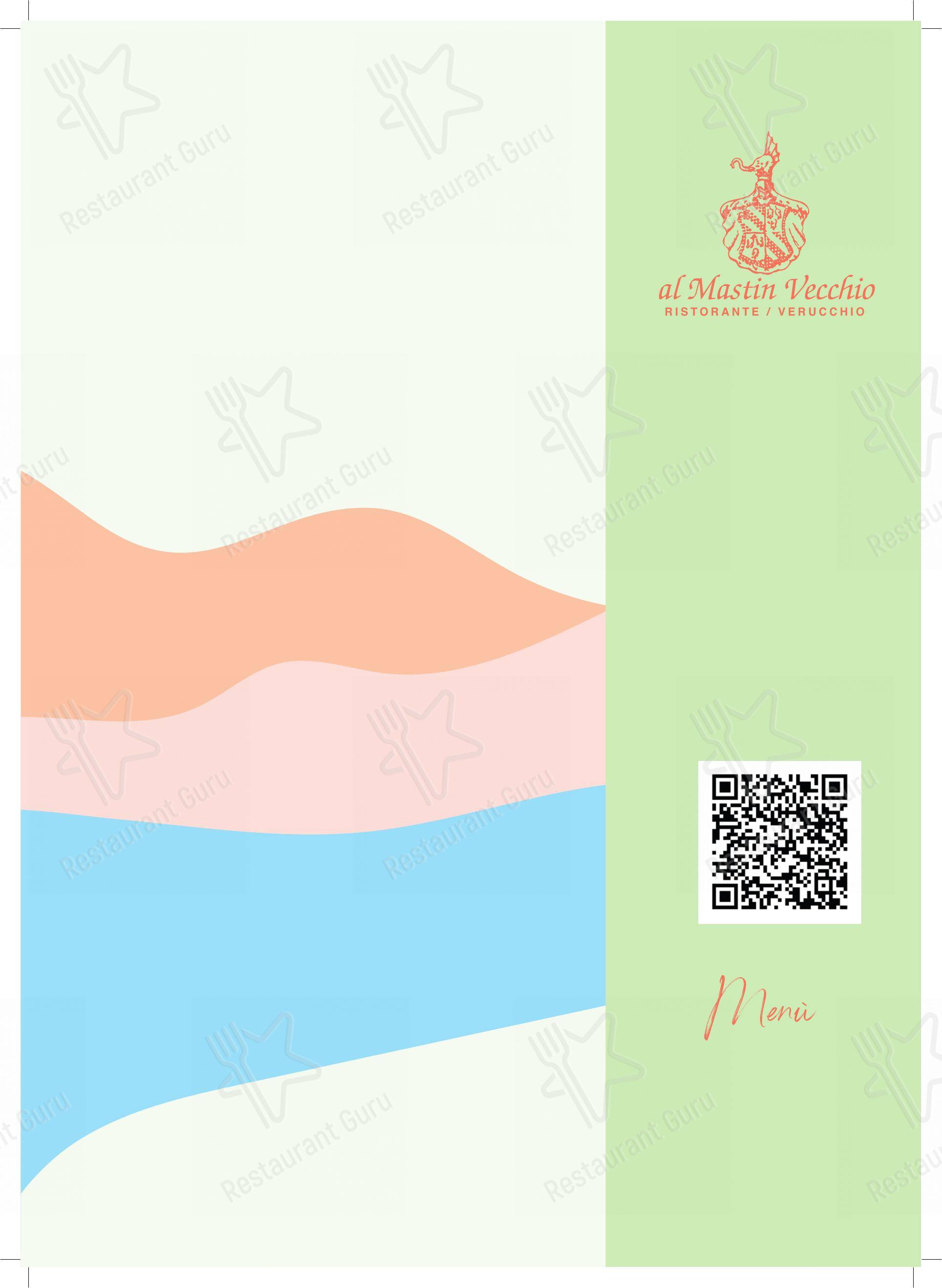 Menu per Al Mastin Vecchio in Verucchio