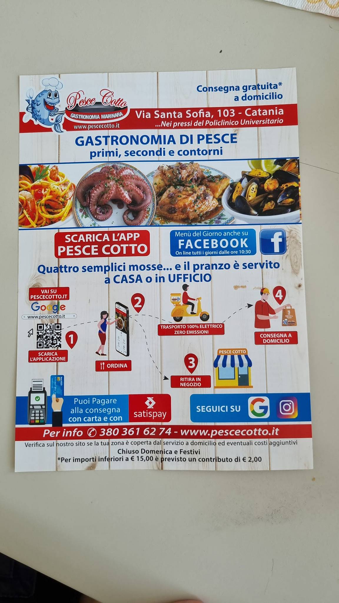 Menu di Al Pesce Cotto 