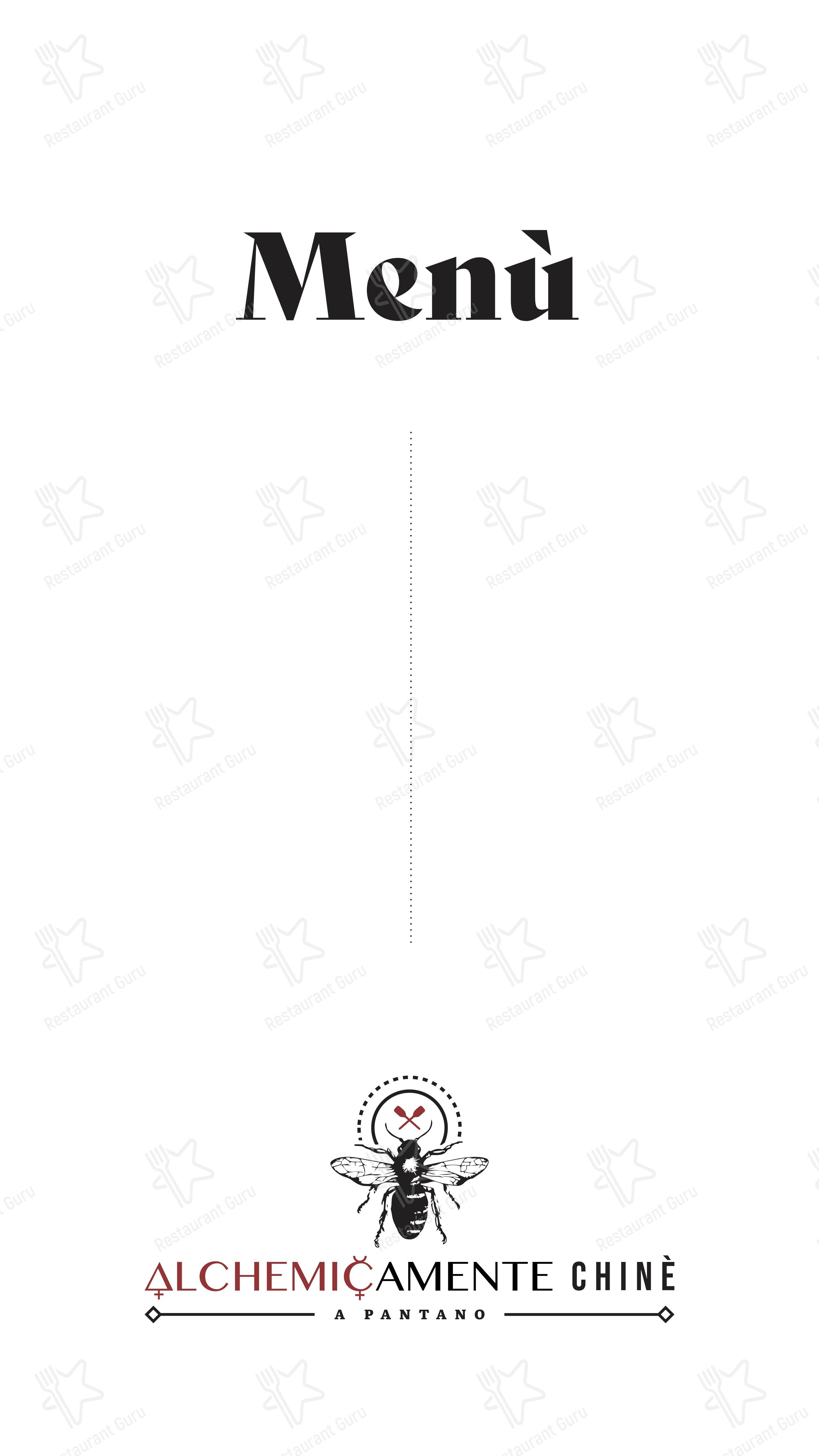 Menu per Alchemicamente Chinè in Monopoli