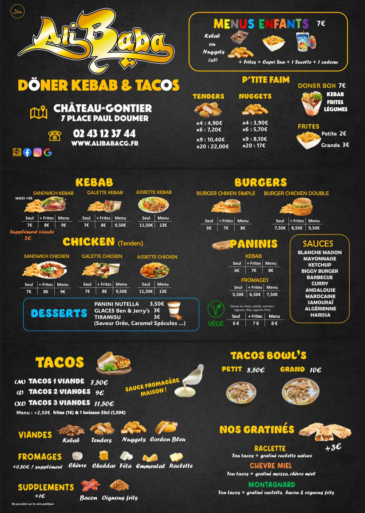 Alibaba Döner kebab & Tacos - Château-Gontier