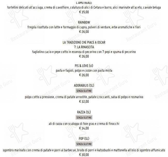 Menu di Fish & Wine 