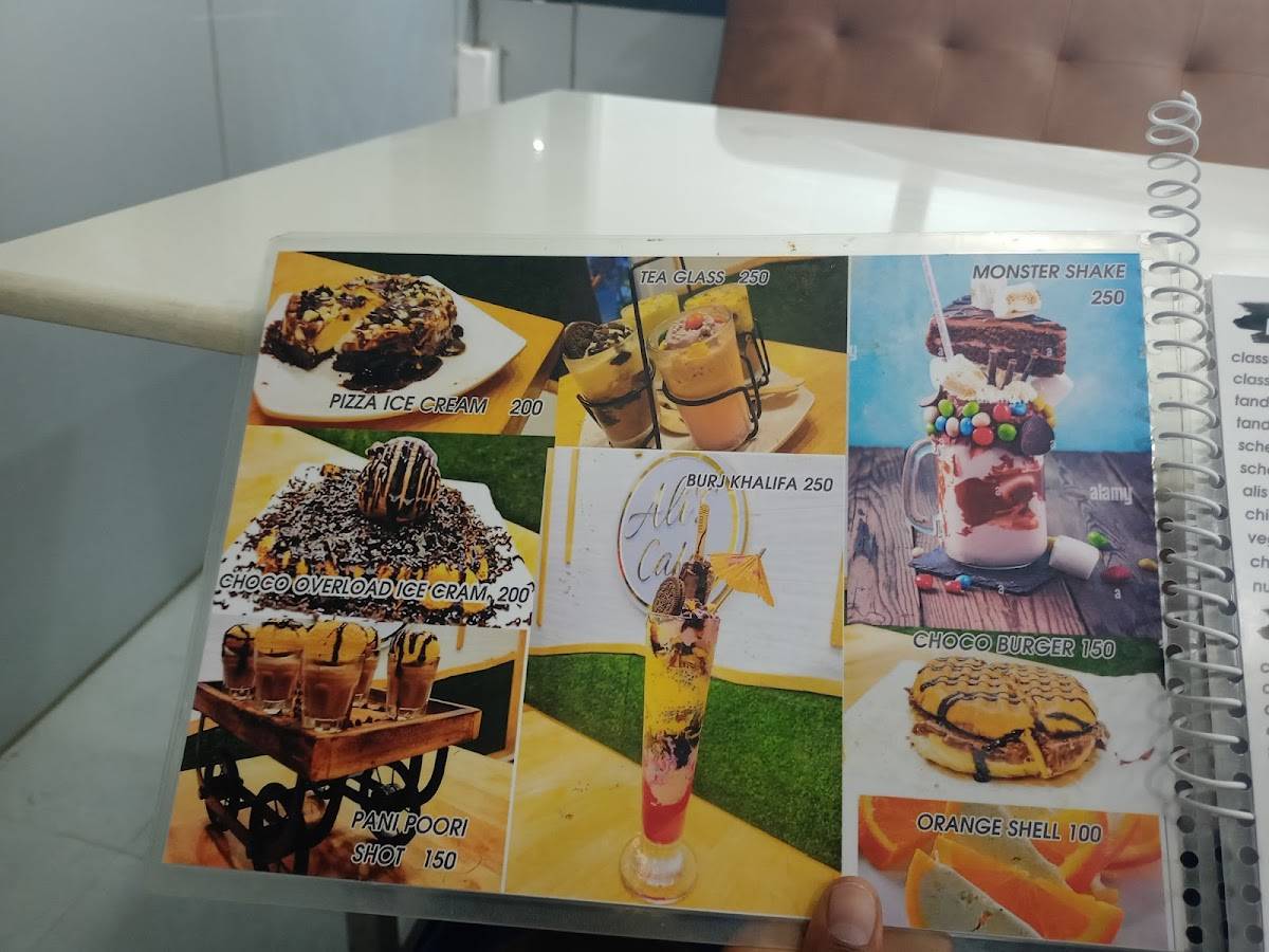 Ali's Cafe menu