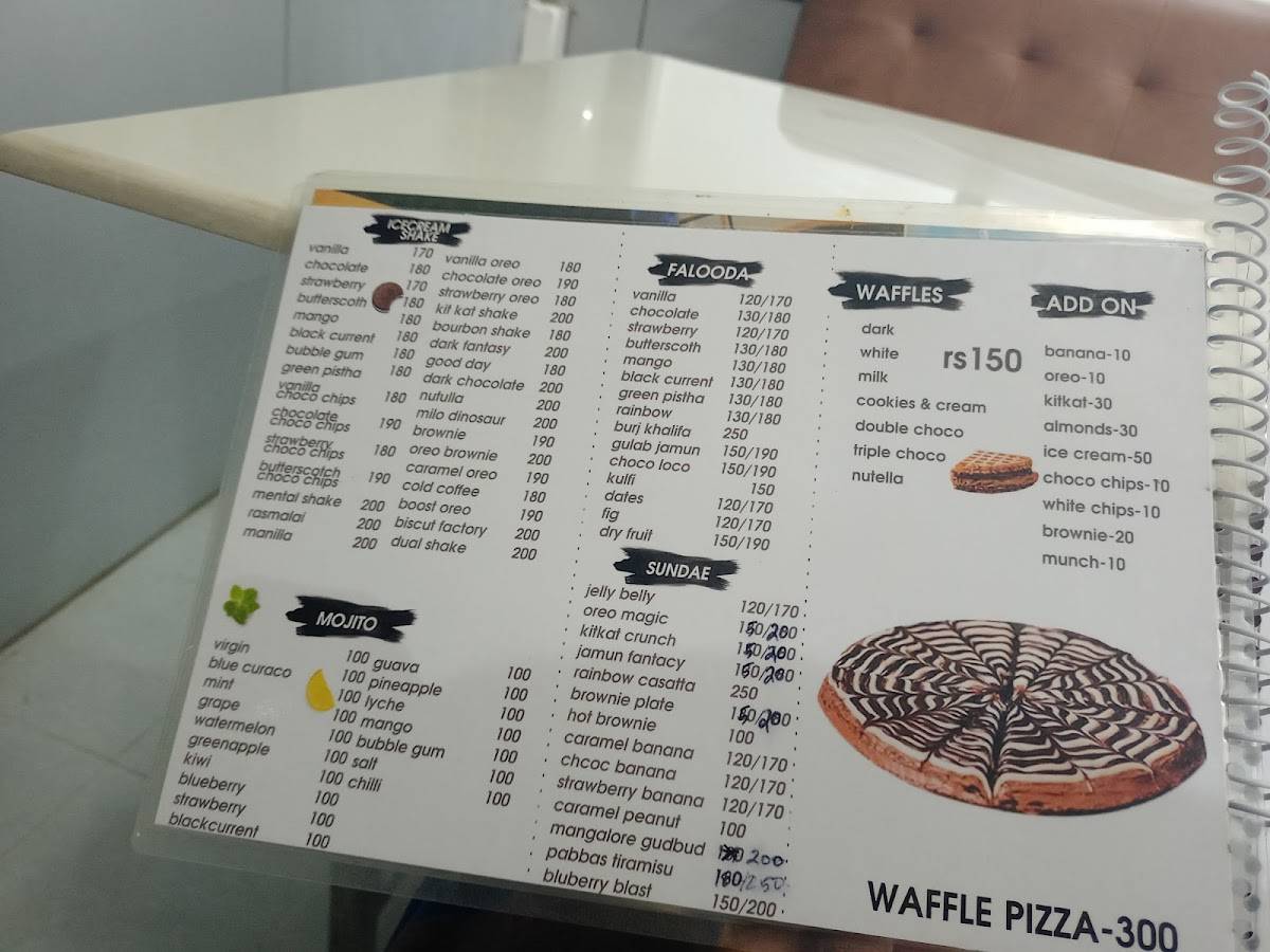 Ali's Cafe menu