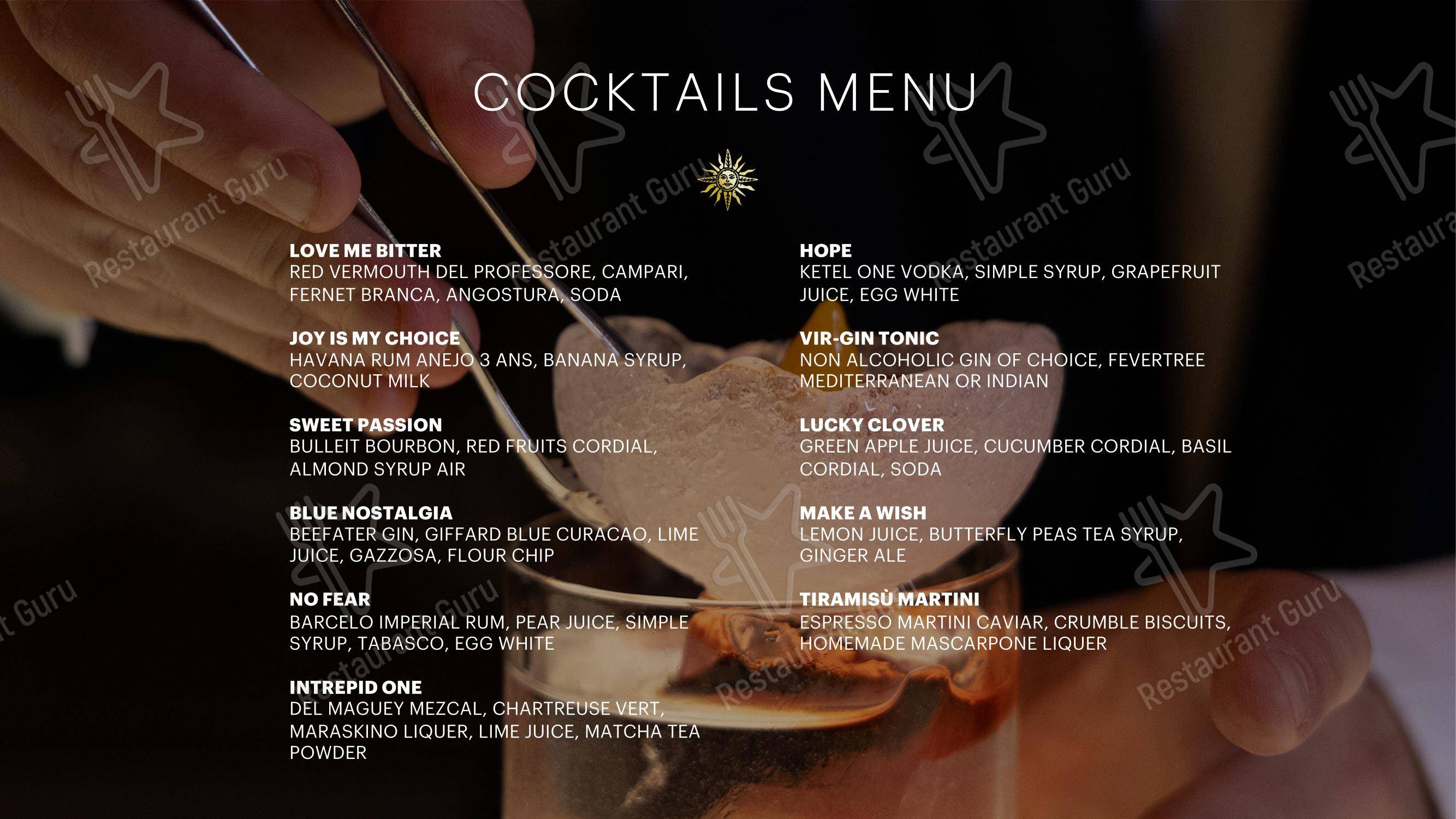 Menu di Allegrío - Menu
