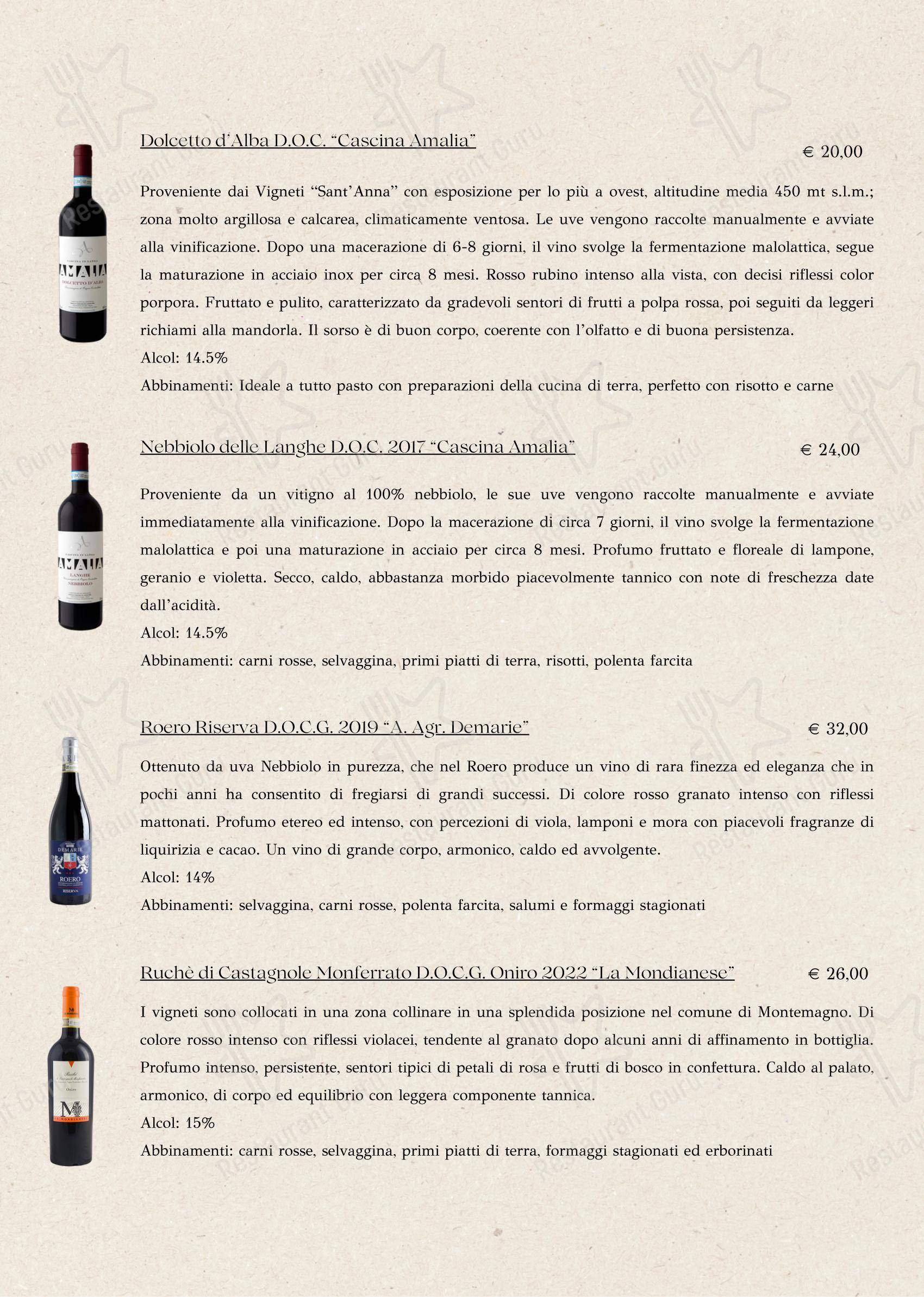 Menu bar per Alpe Campo Rimasco in Rimasco