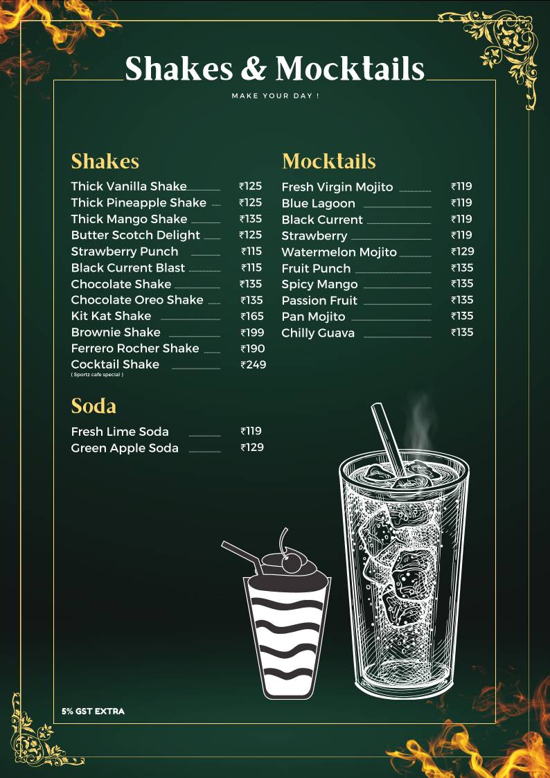 Sportz Cafe and Restaurant - Restourent in alwar kids Zone Sportz Cafe menu