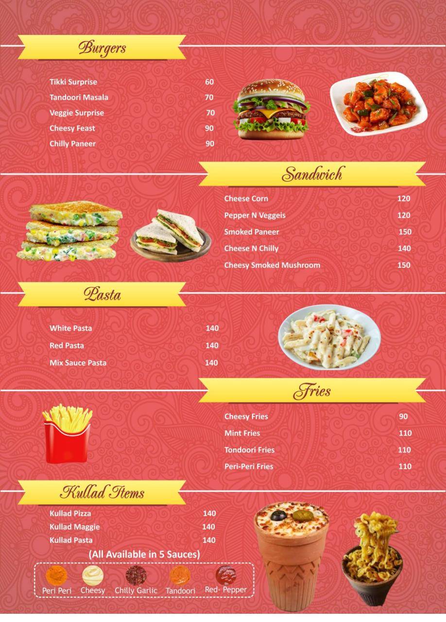 The Pahadi Monk menu