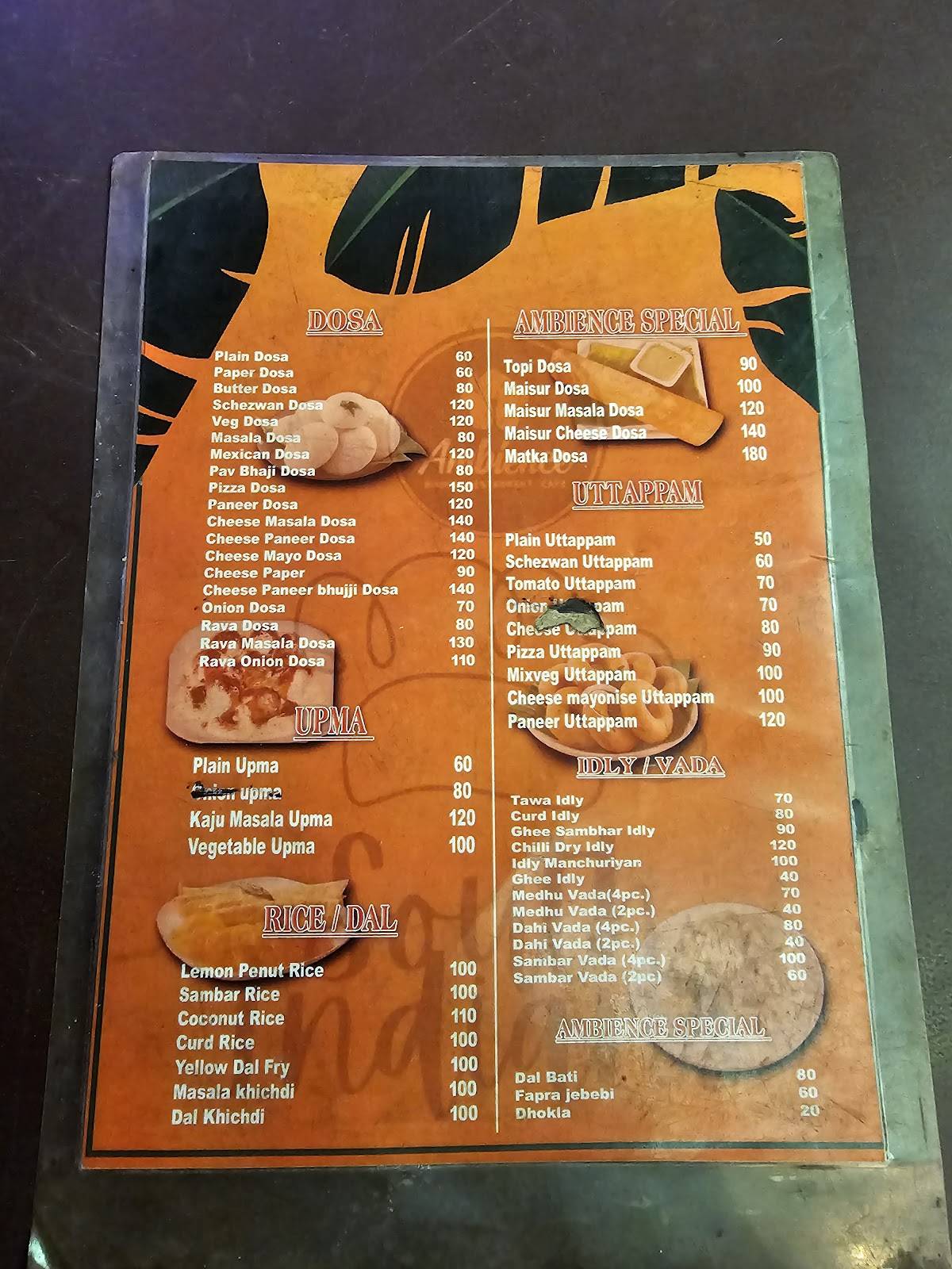 Ambience Time&Henshel menu
