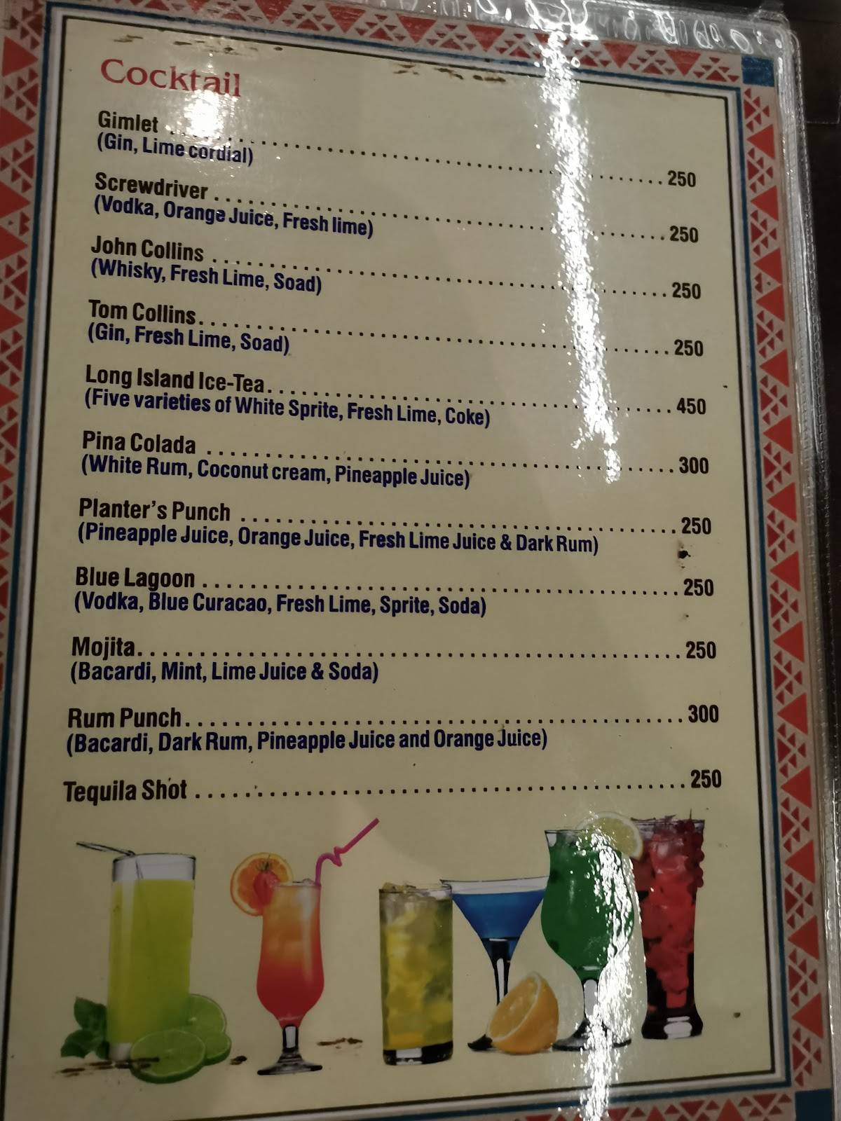 Amrapali Bar and Restaurant & Bar menu