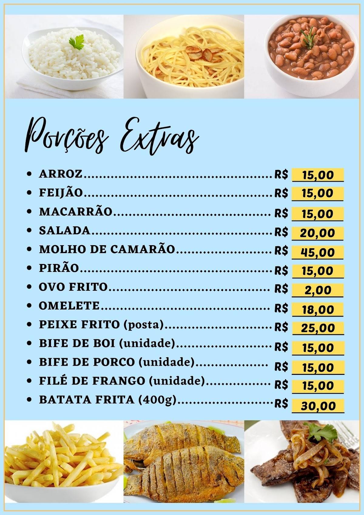 Restaurante do Português cardápio