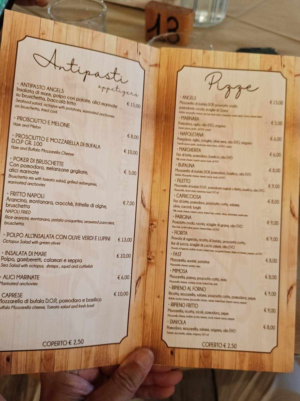 Menu di Angels Club 