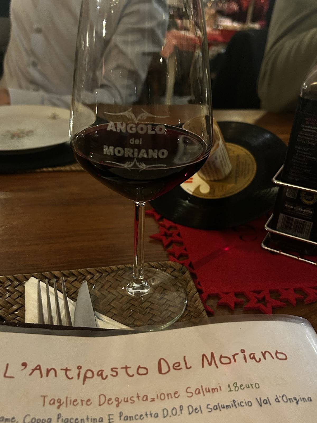 Menu di Angolo del Moriano 