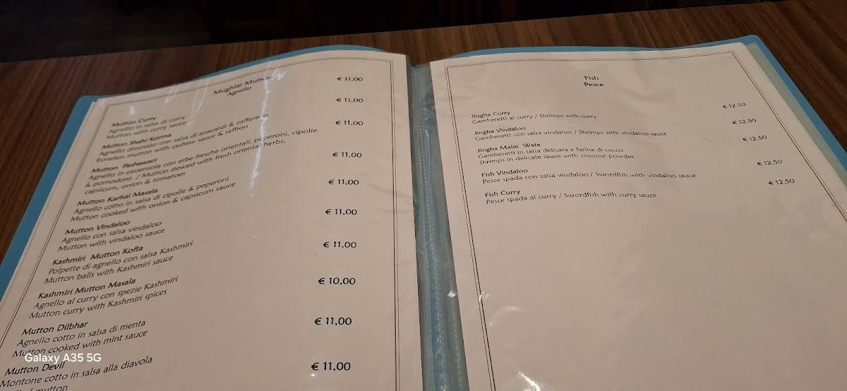 Menu di Annapoorna India - Ristorante Indiano a Roma 