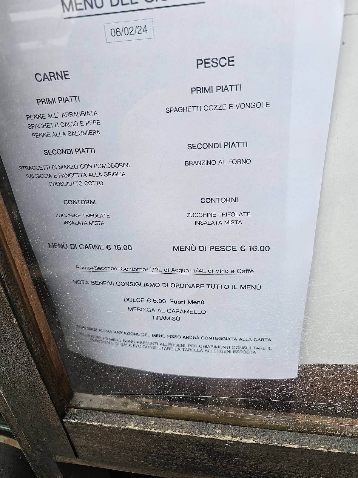 Menu di Antica Romea 