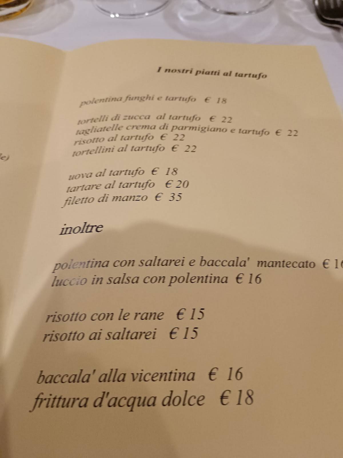 Menu di Antica Trattoria Cavallucci 