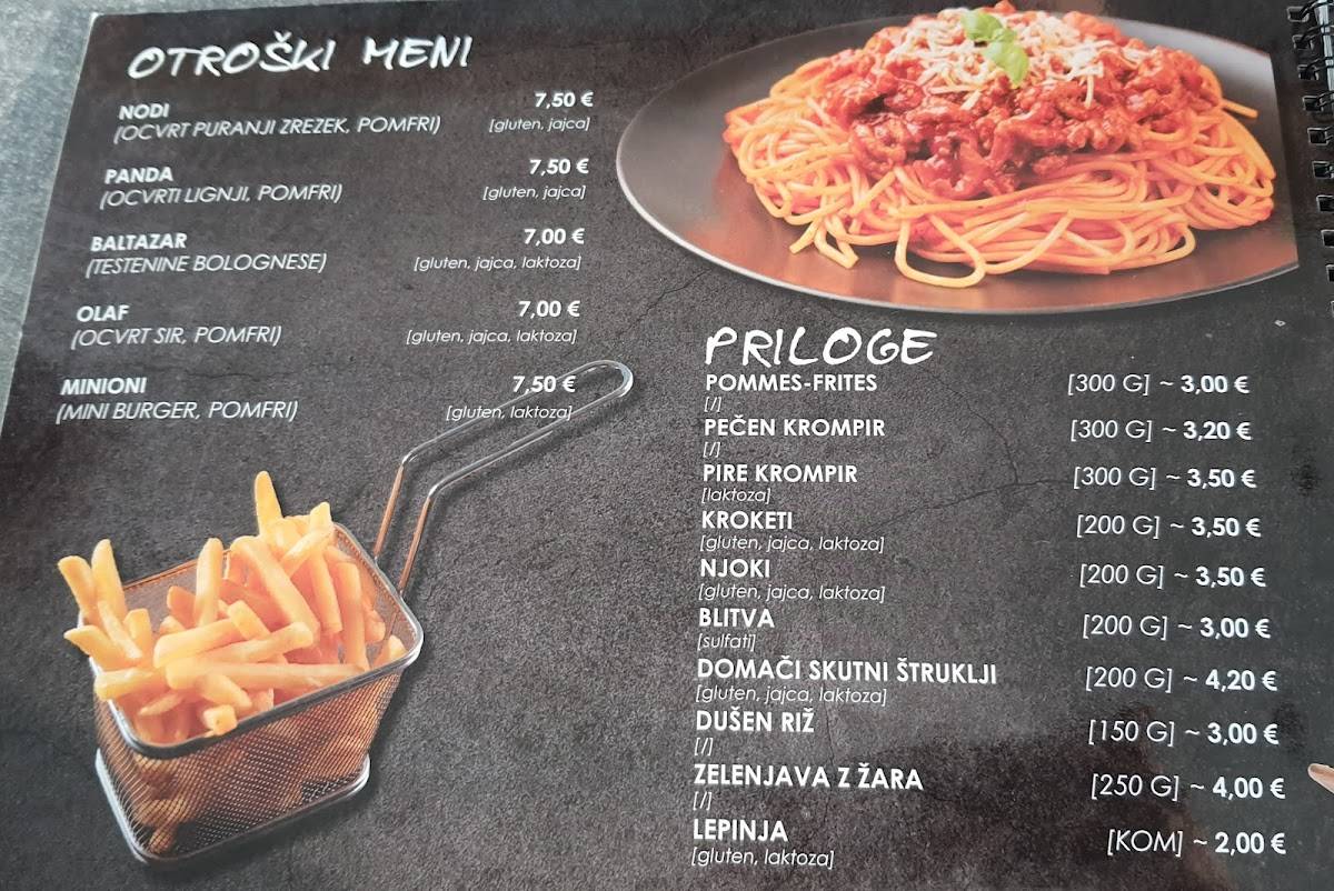 Menu di Aqua Roma 