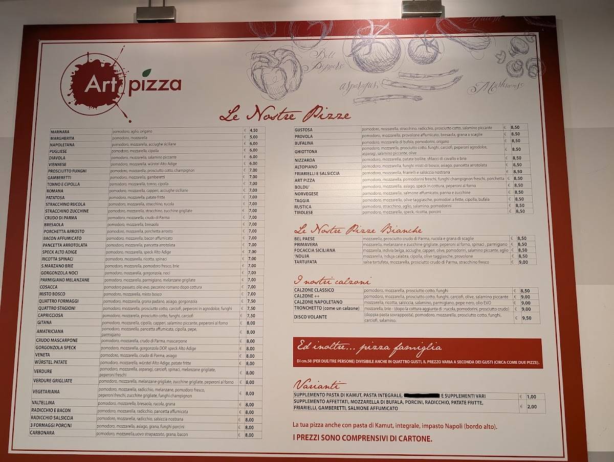 Menu di Art Pizza 