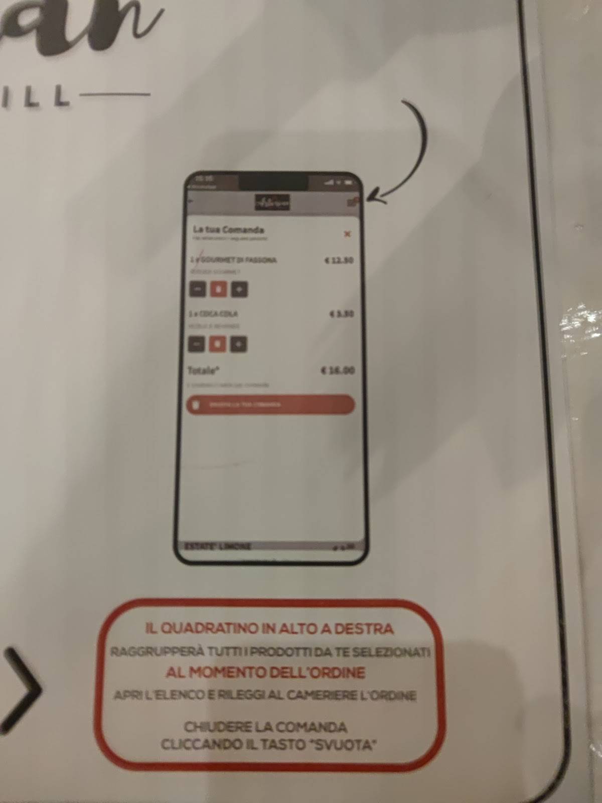 Menu di Artesian Grill 