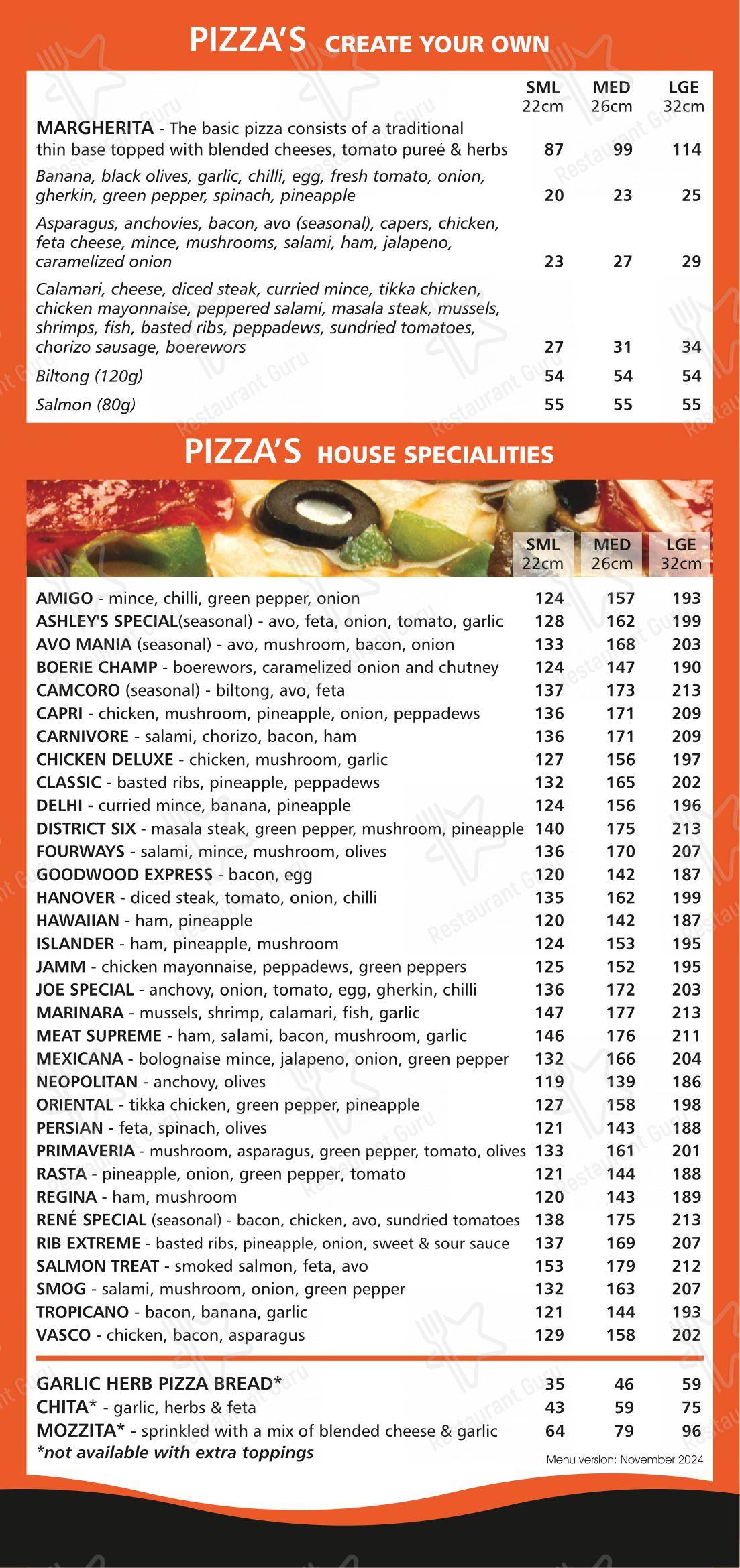 Menu At Ashley s Family Restaurant Cape Town 123 Voortrekker Rd menu-at-ashley-s-family-restaurant-cape-town-123-voortrekker-rd