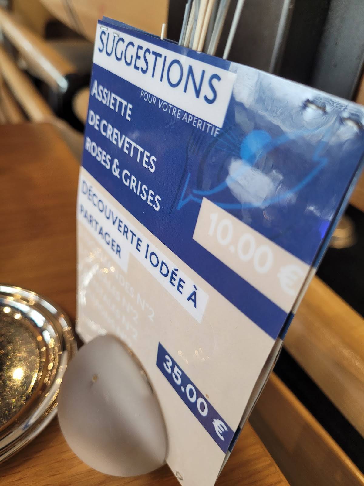 Menu de Aux Pêcheurs d'Etaples