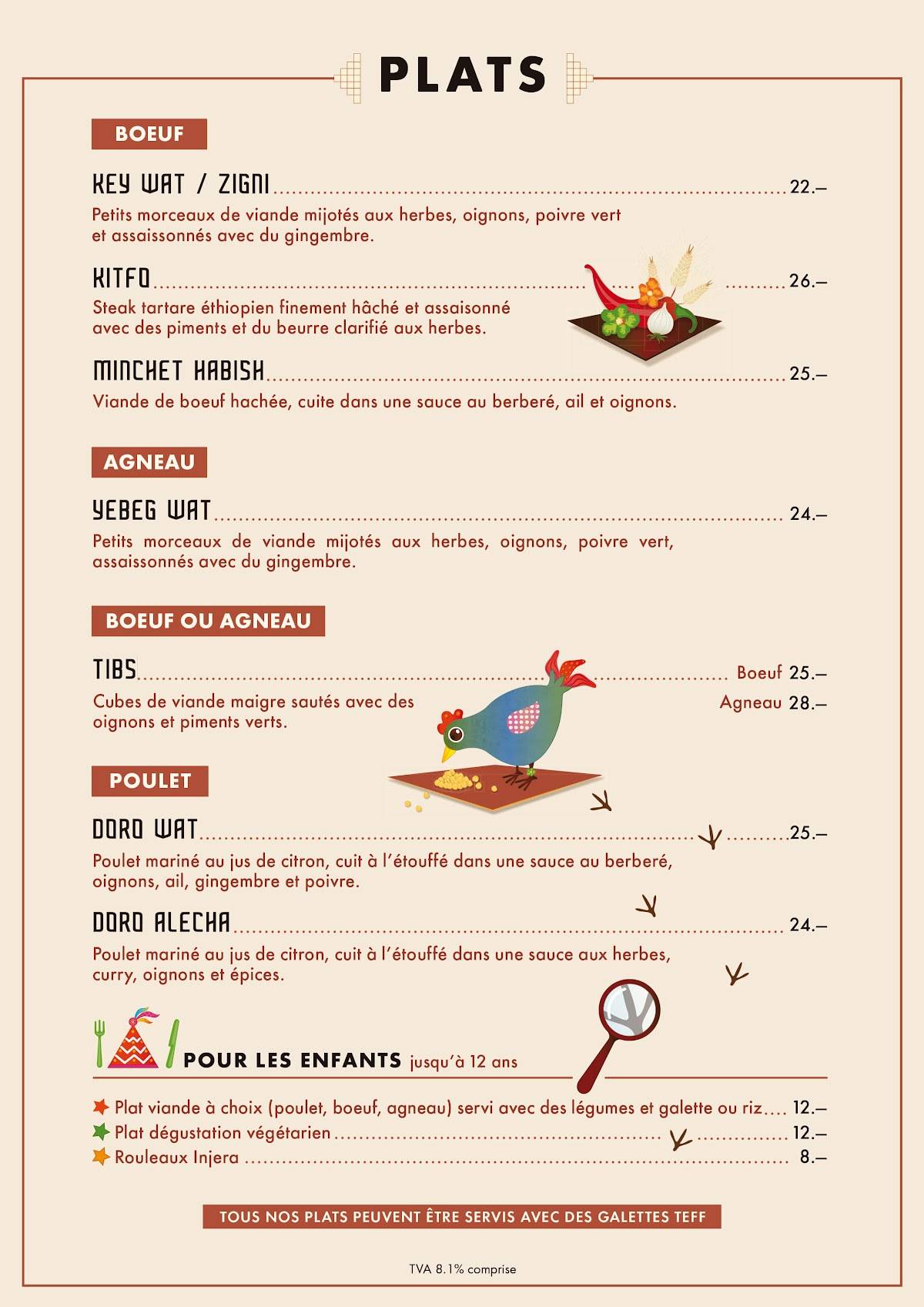 Menu di Awash 