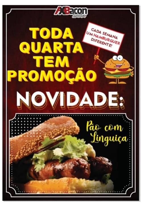 AxBacon Lanches e Açaí cardápio