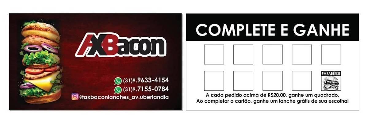 AxBacon Lanches e Açaí cardápio
