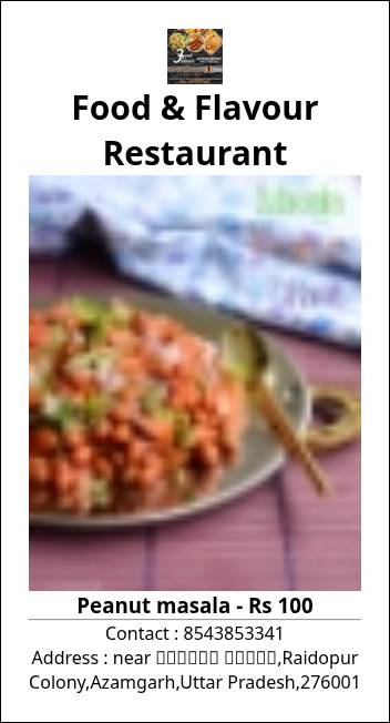 Food & Flavour Restaurant menu