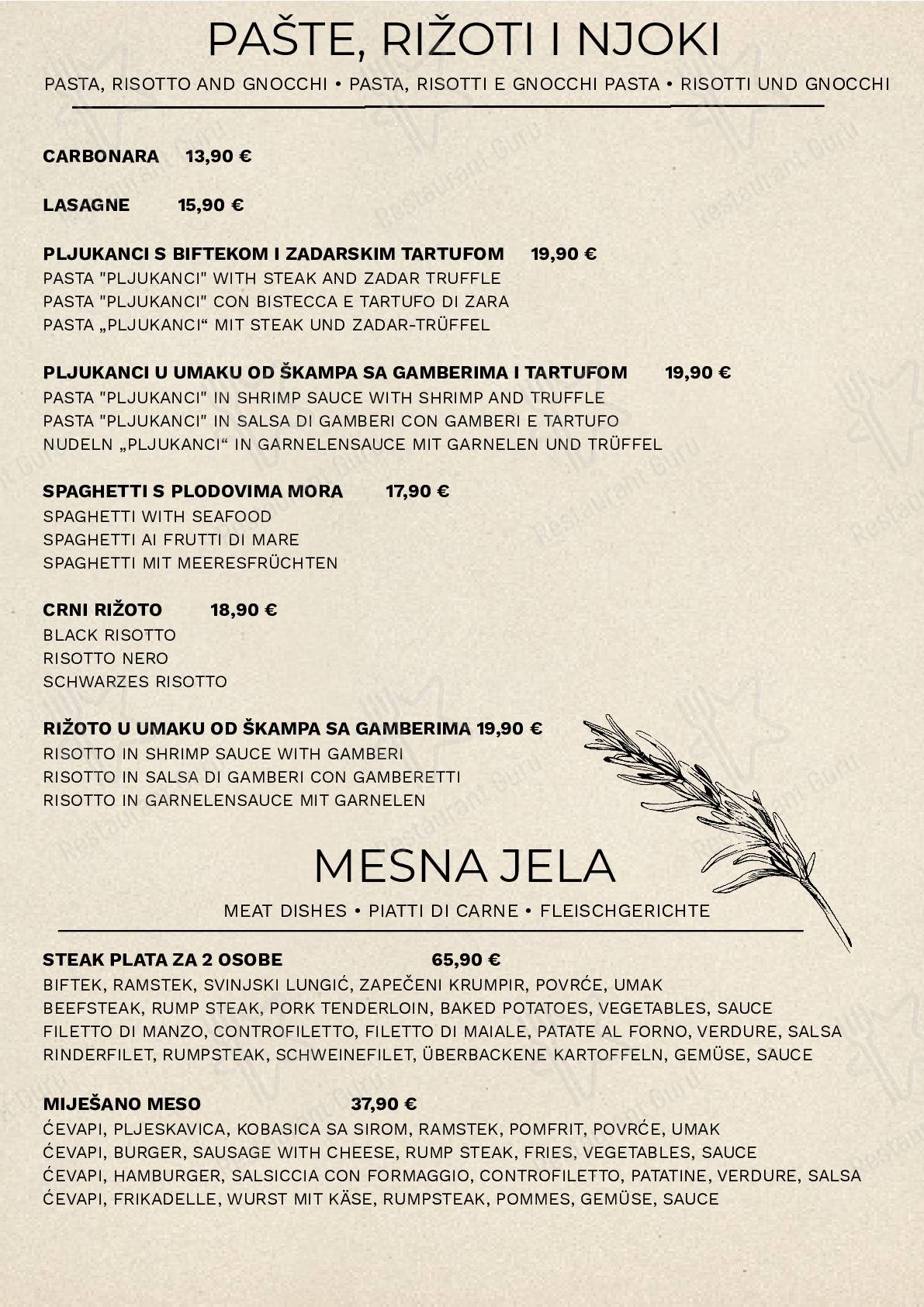 Menu di Bistro Rosmarino