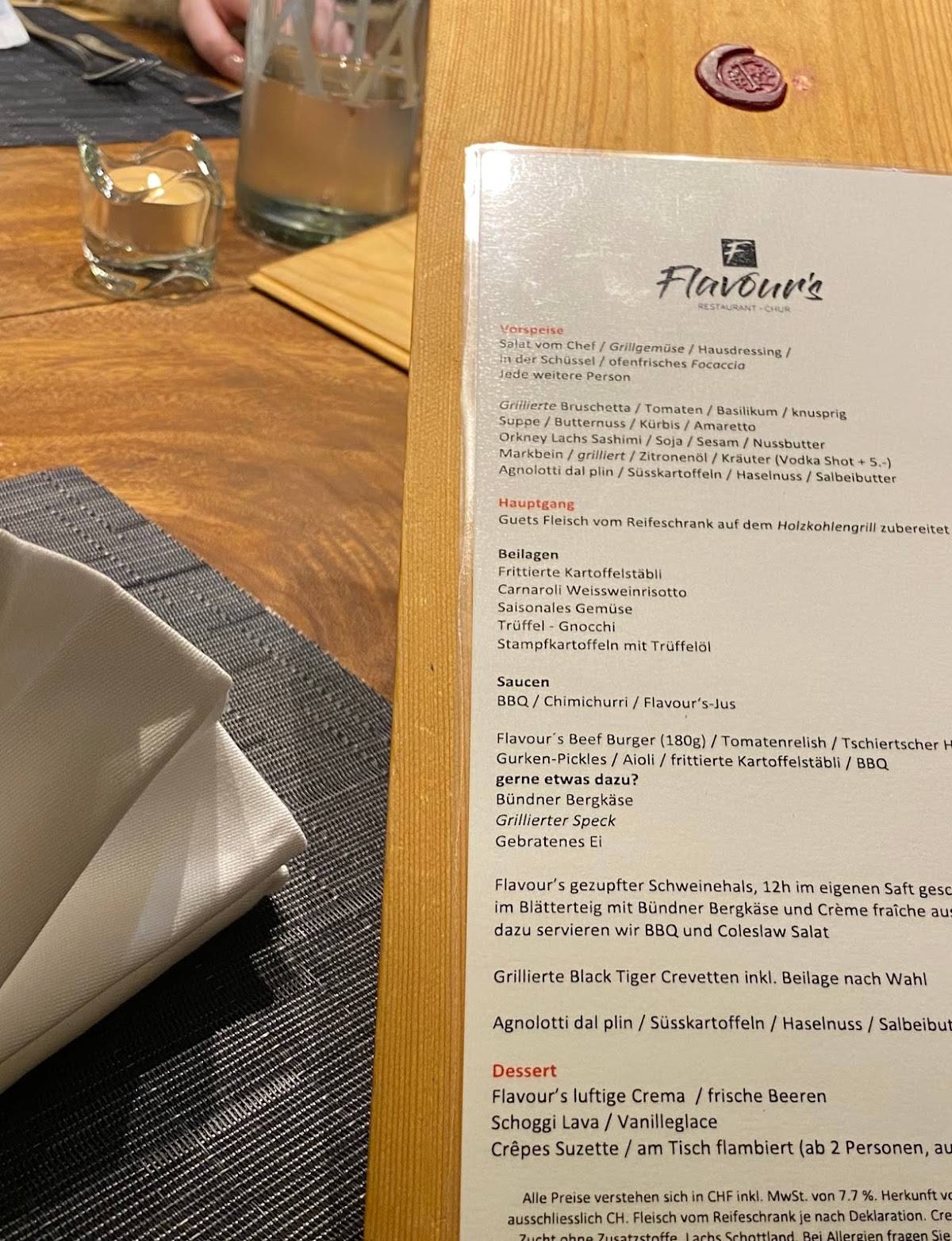 Menu di Flavour's Restaurant 