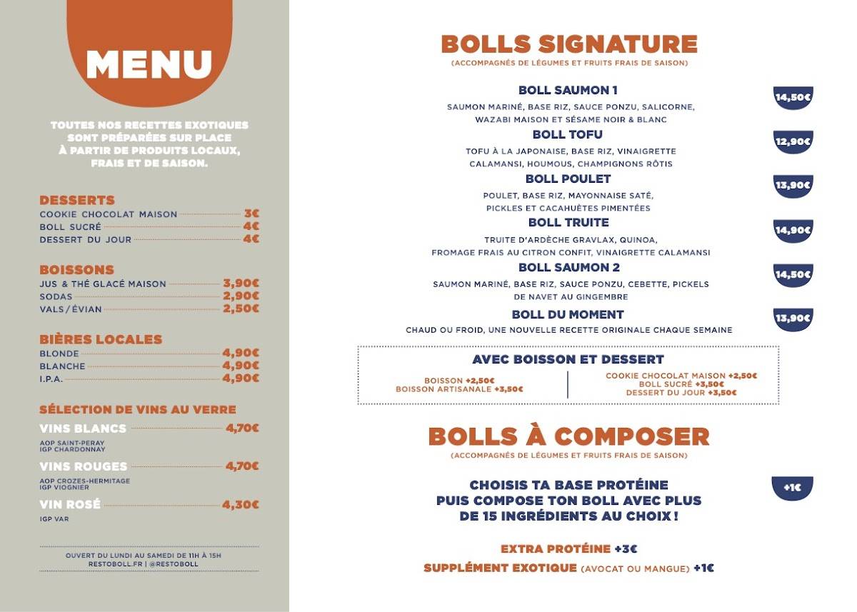 Menu de BOLL