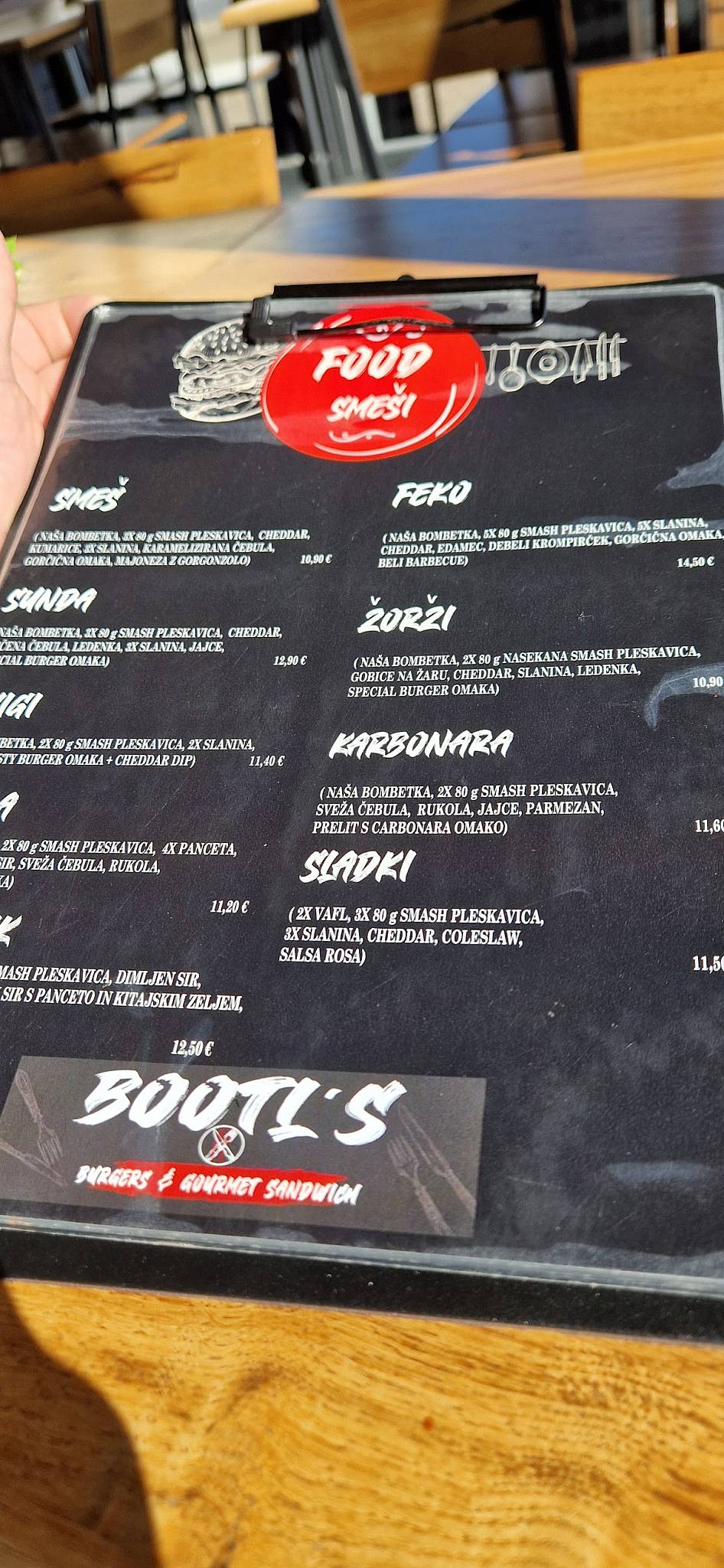 Menu at BOOTL’ S BURGERS & MORE restaurant, Maribor