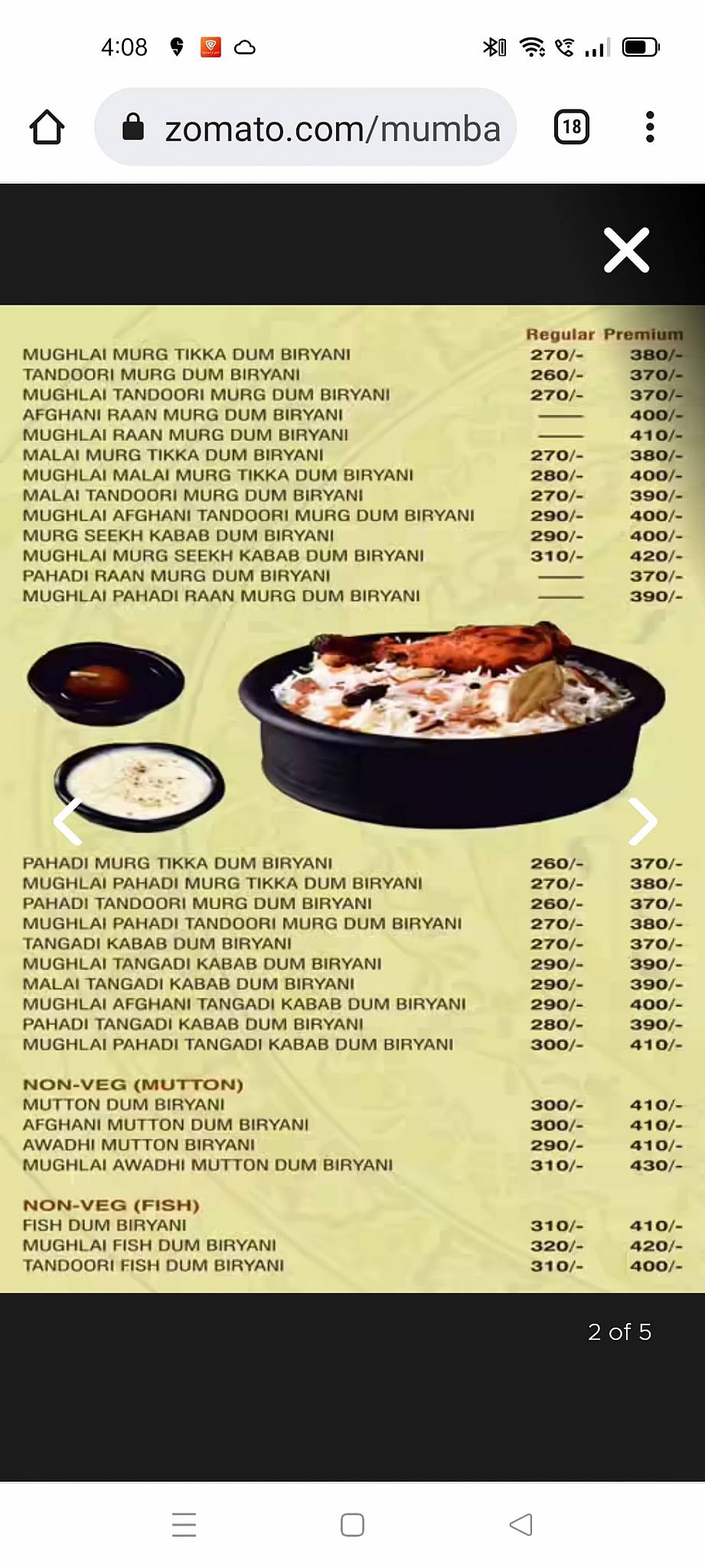 mrunal family restaurant menu