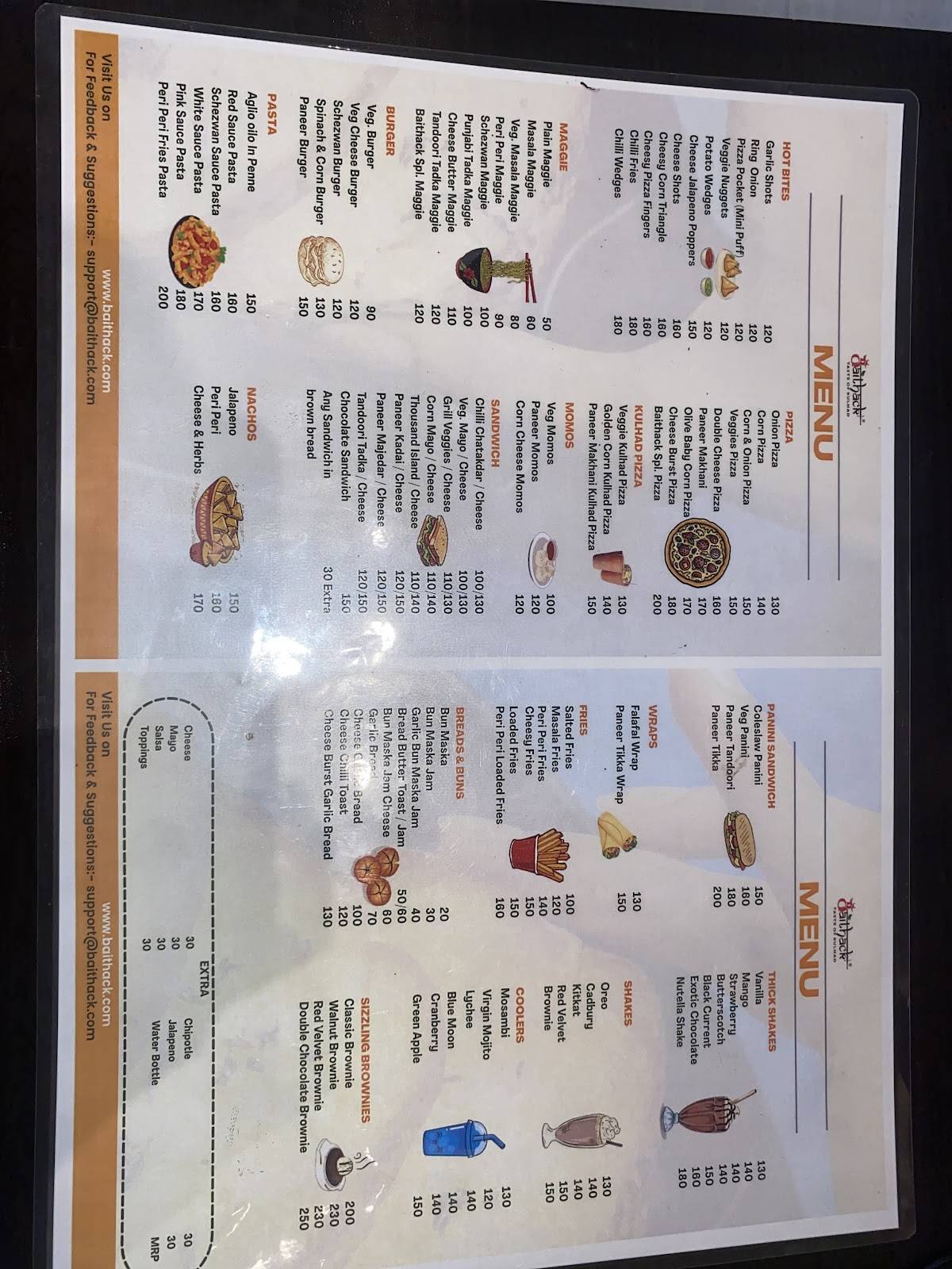 Baithack- Taste of Kulhad ( Viman Nagar ) menu
