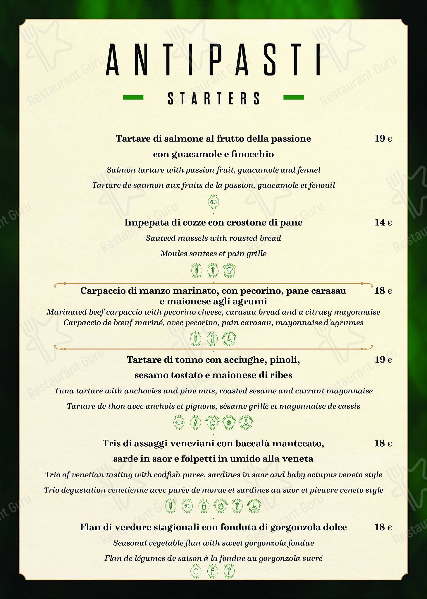 Menu di Bakarò - Osteria & Co. 